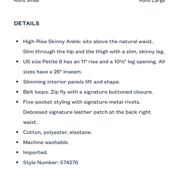 NWT Lauren Ralph Lauren Skinny Ankle Jeans - Picture 11 of 11